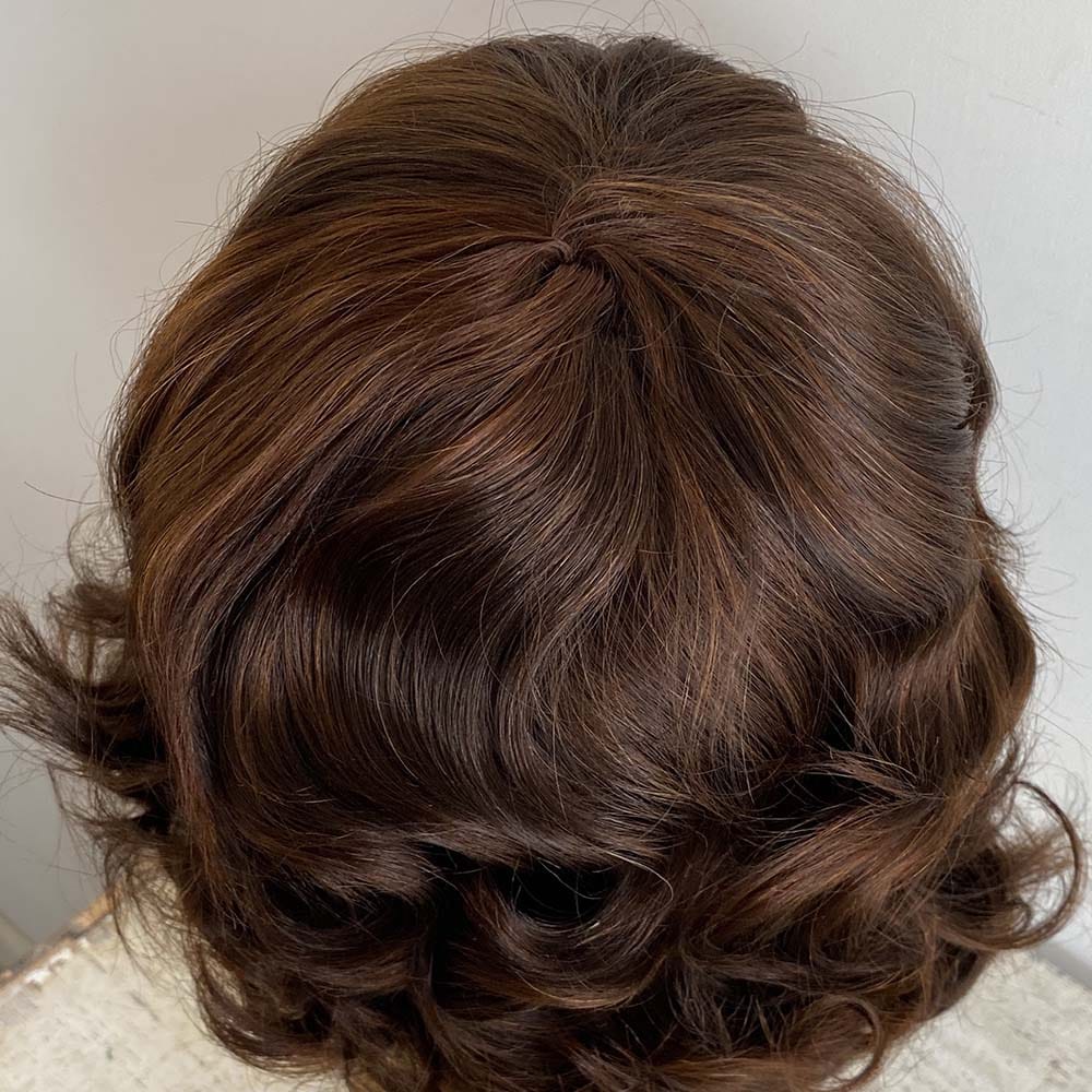 nevermindyrhead Kids Wig Girls Dark Brown Human Hair With Bangs Short Curly For Children