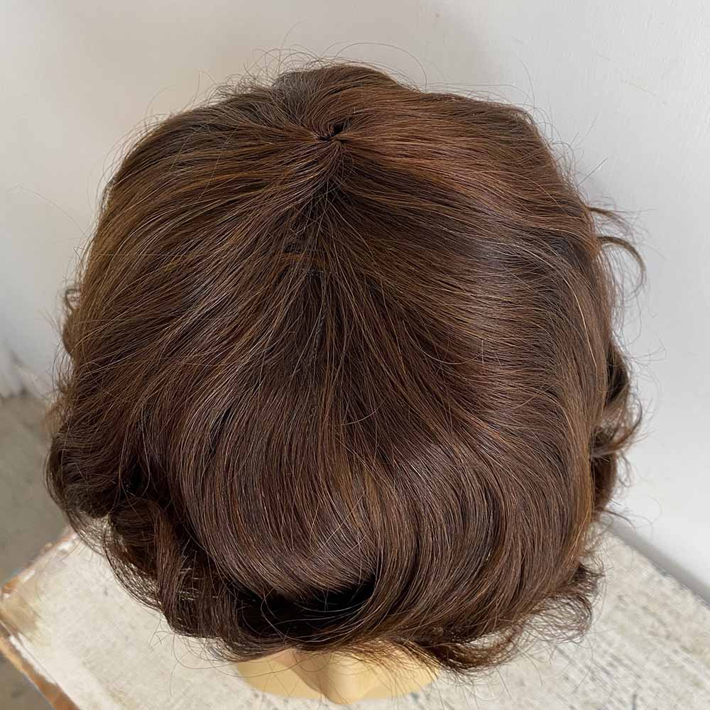 nevermindyrhead Kids Wig Girls Dark Brown Human Hair With Bangs Short Curly For Children