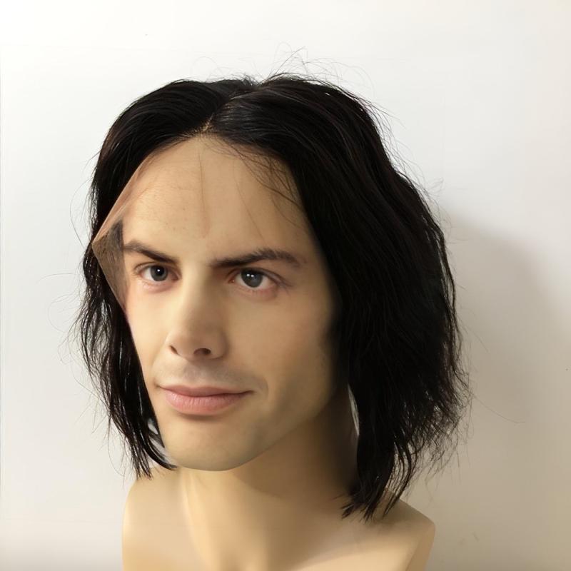 nevermindyrhead Men Black Human Hair Wig Lace Front 13 X 6