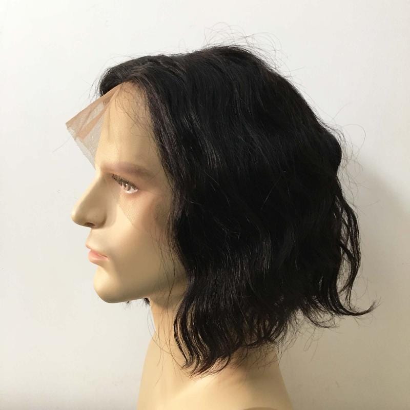 nevermindyrhead Men Black Human Hair Wig Lace Front 13 X 6