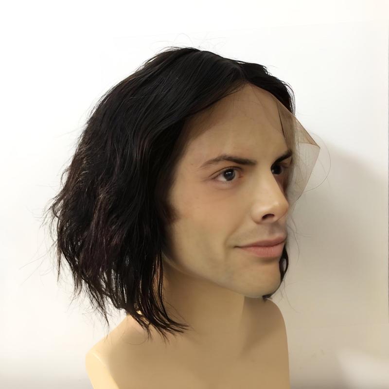 nevermindyrhead Men Black Human Hair Wig Lace Front 13 X 6