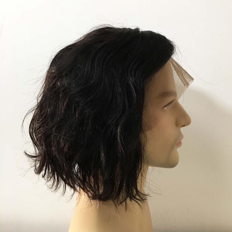 nevermindyrhead Men Black Human Hair Wig Lace Front 13 X 6