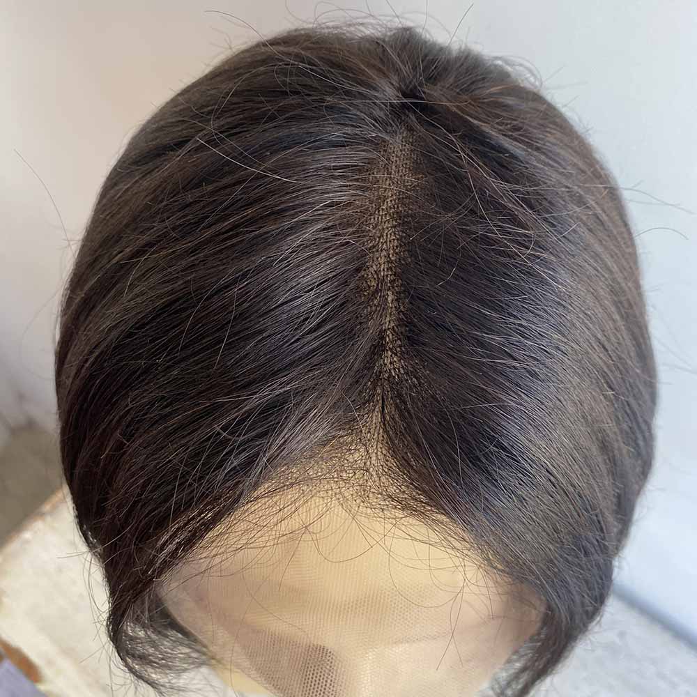 nevermindyrhead Men Black Human Hair Wig Wolf Cut Mullet Curtain Bangs Short Straight Lace Front