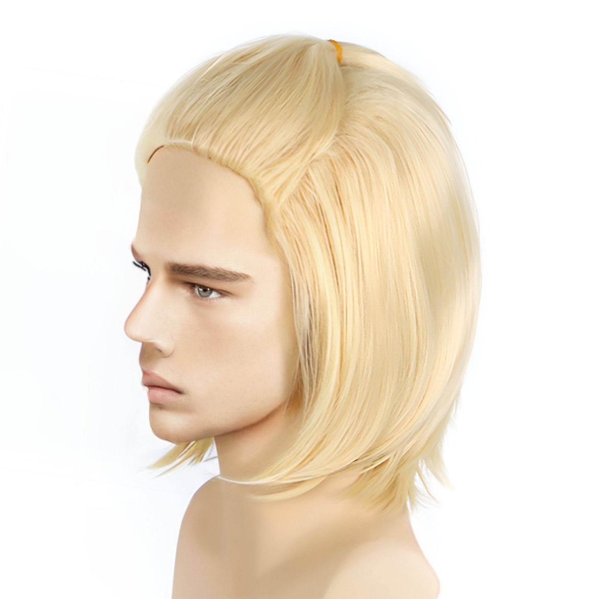 nevermindyrhead Men Blonde Short Straight Slicked Back Style Cosplay Wig