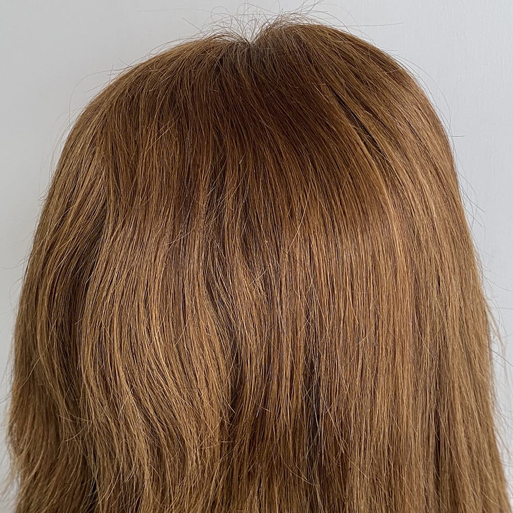 nevermindyrhead Men Brown Human Hair Wig Lace Front 60s Retro Hippie Style Middle Part Long Straight