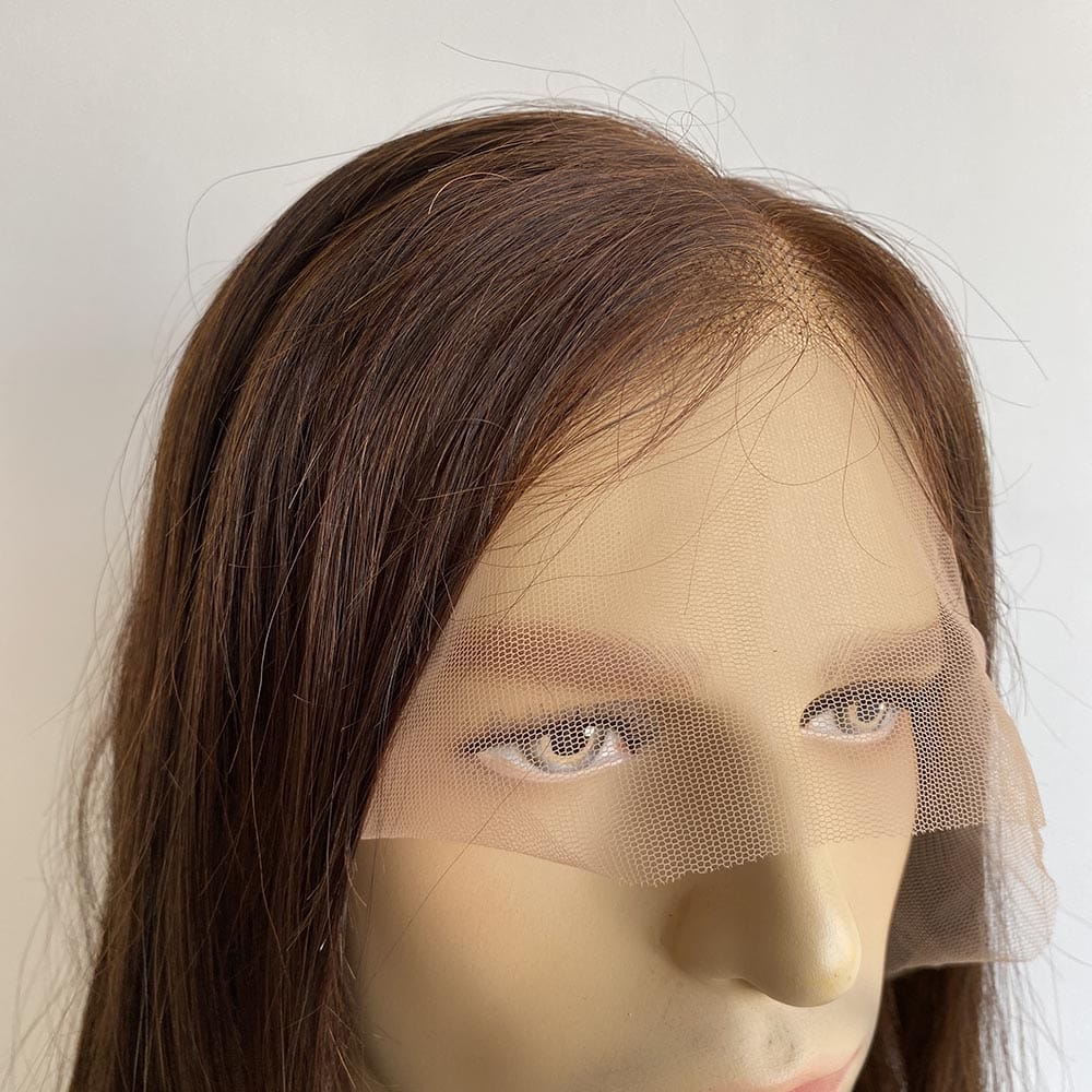 nevermindyrhead Men Dark Brown Human Hair Wig 13X6 Lace Front Long Straight Hair