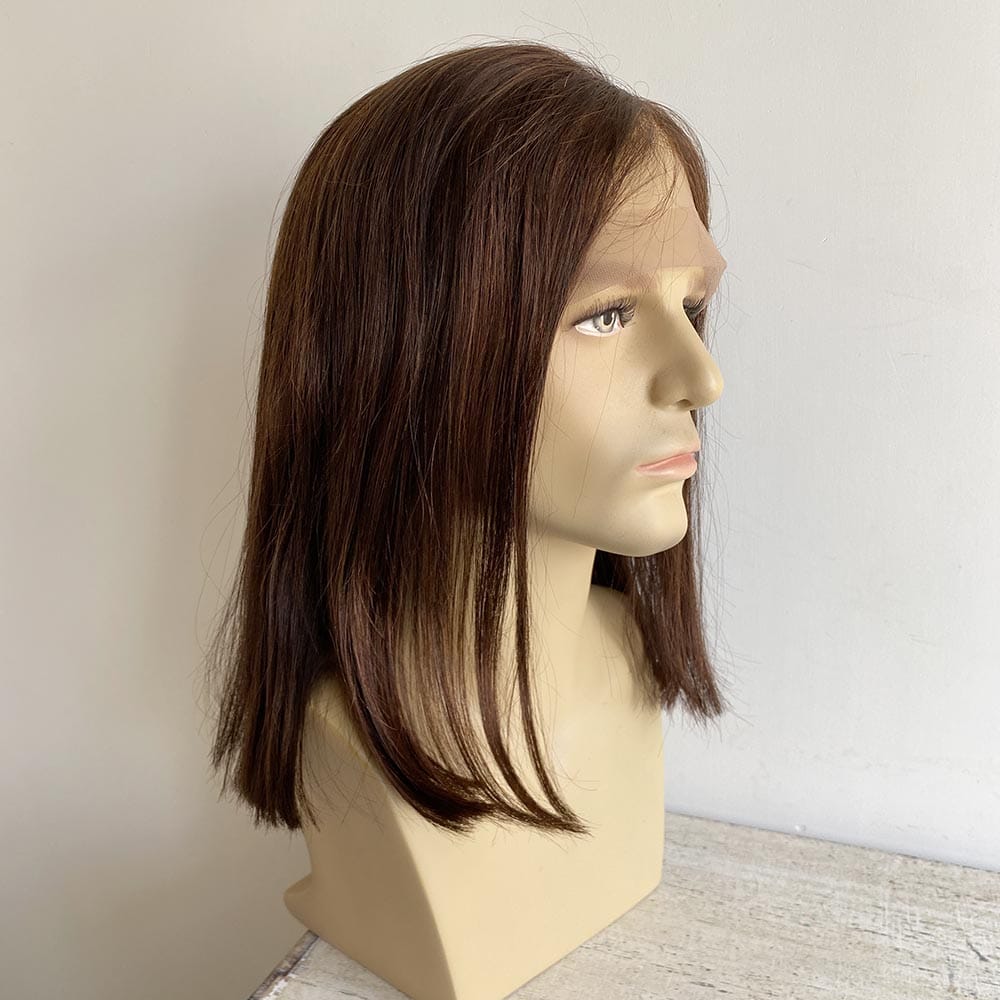 nevermindyrhead Men Dark Brown Human Hair Wig 13X6 Lace Front Long Straight Hair