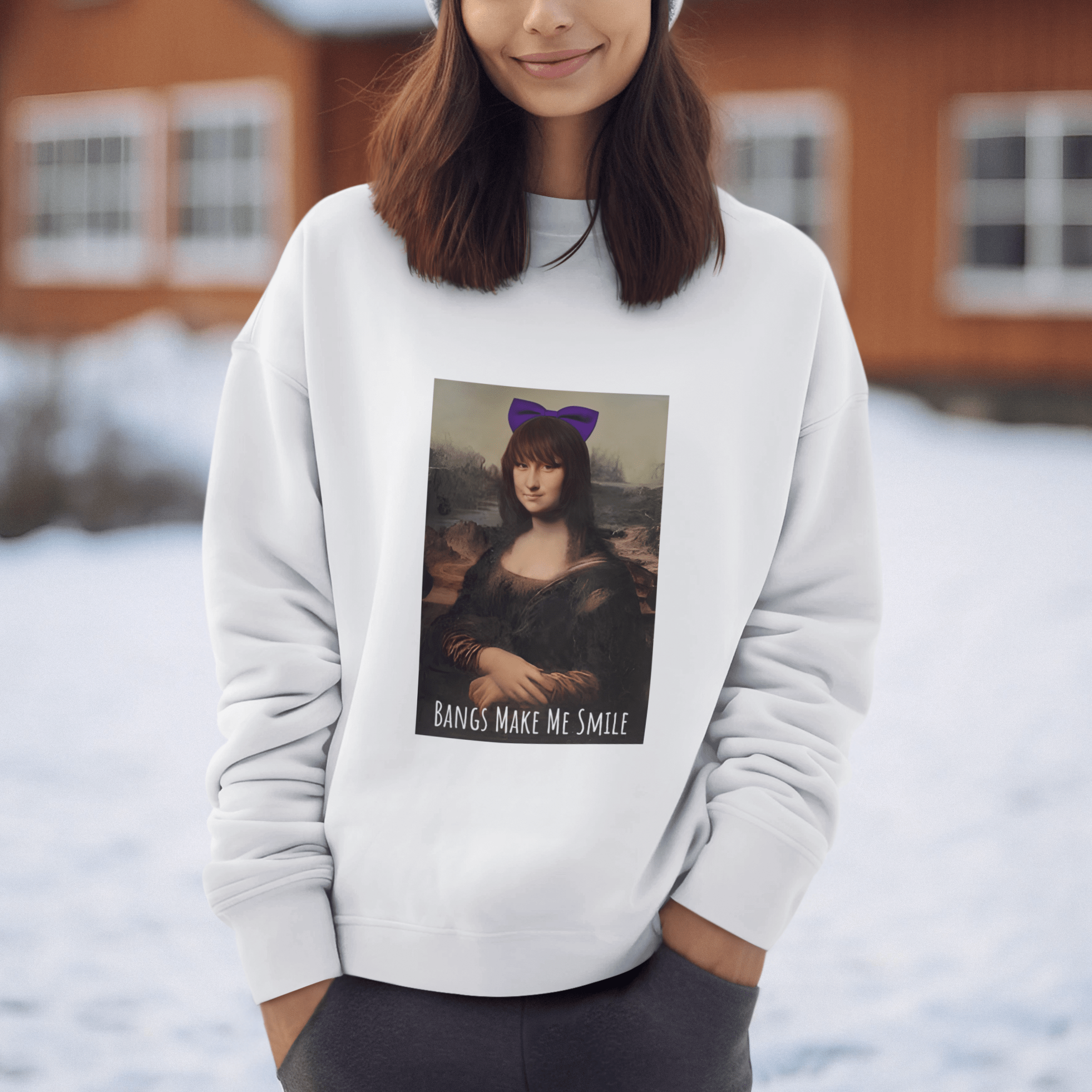 Mona Lisa Smile Unisex Crewneck Sweatshirt Da Vinci Painting