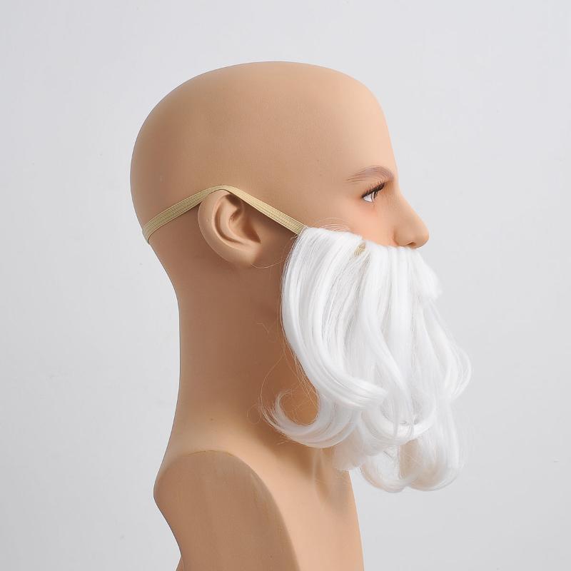 nevermindyrhead Santa Claus Beard And Wig Set Gray Old Man Wizard Costume Accessories For Christmas Party