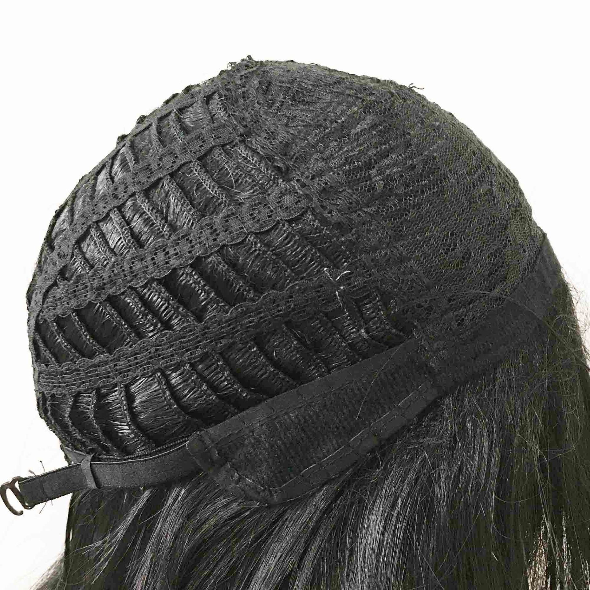 nevermindyrhead Wolf Cut Wig for women (Black Long Straight Fringe Bangs Gothic Mullet)