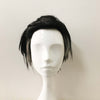 Men Black Gray Two Tone Men Undercut Slicked Back Layer Short Wig