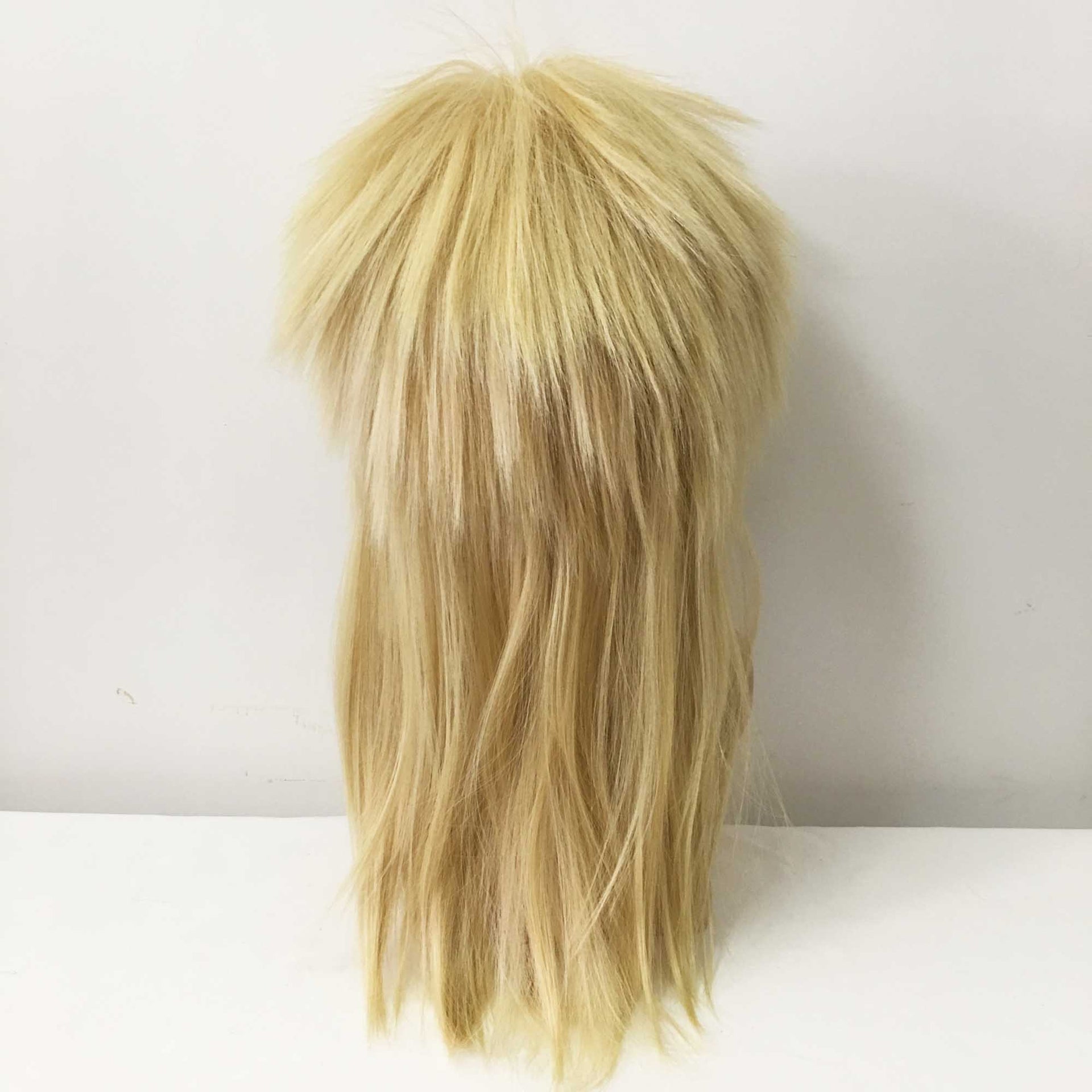 nevermindyrhead Men Blonde Long Straight Bouncy Mullet Punk Wig