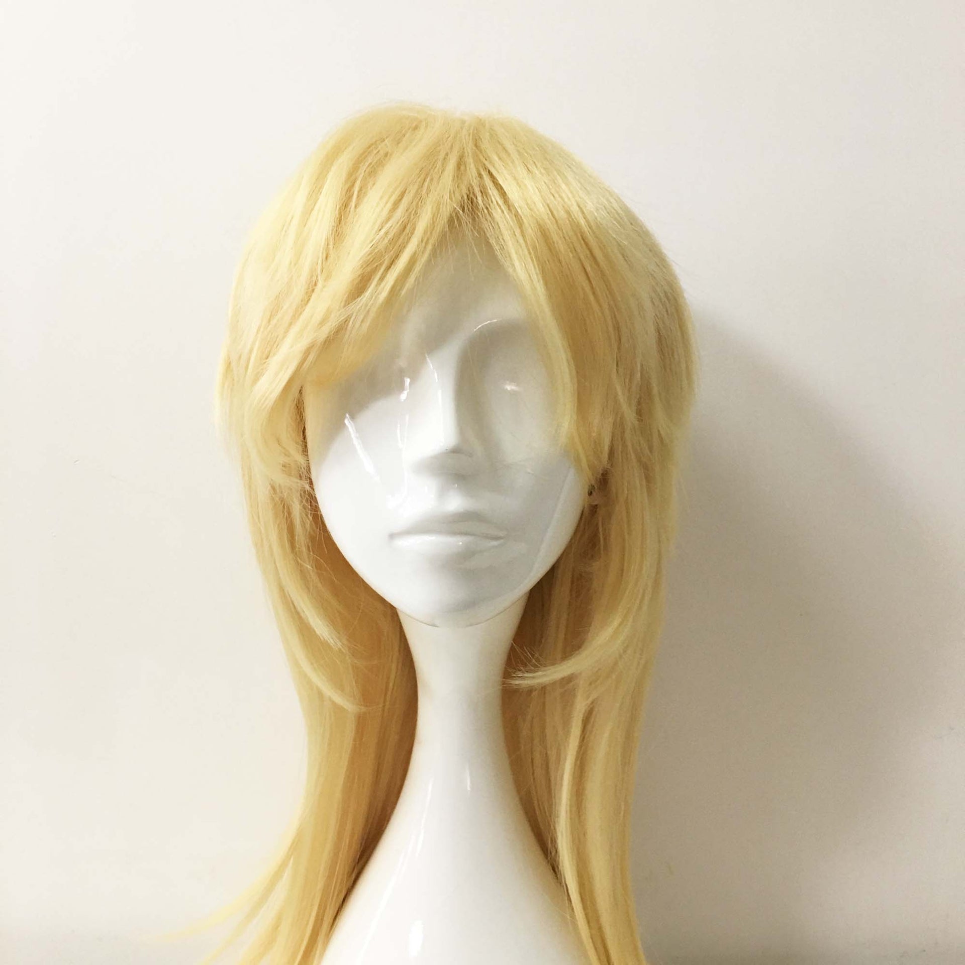 nevermindyrhead Men Blonde Long Straight Layered Fringe Bangs Mullet Cosplay Wig