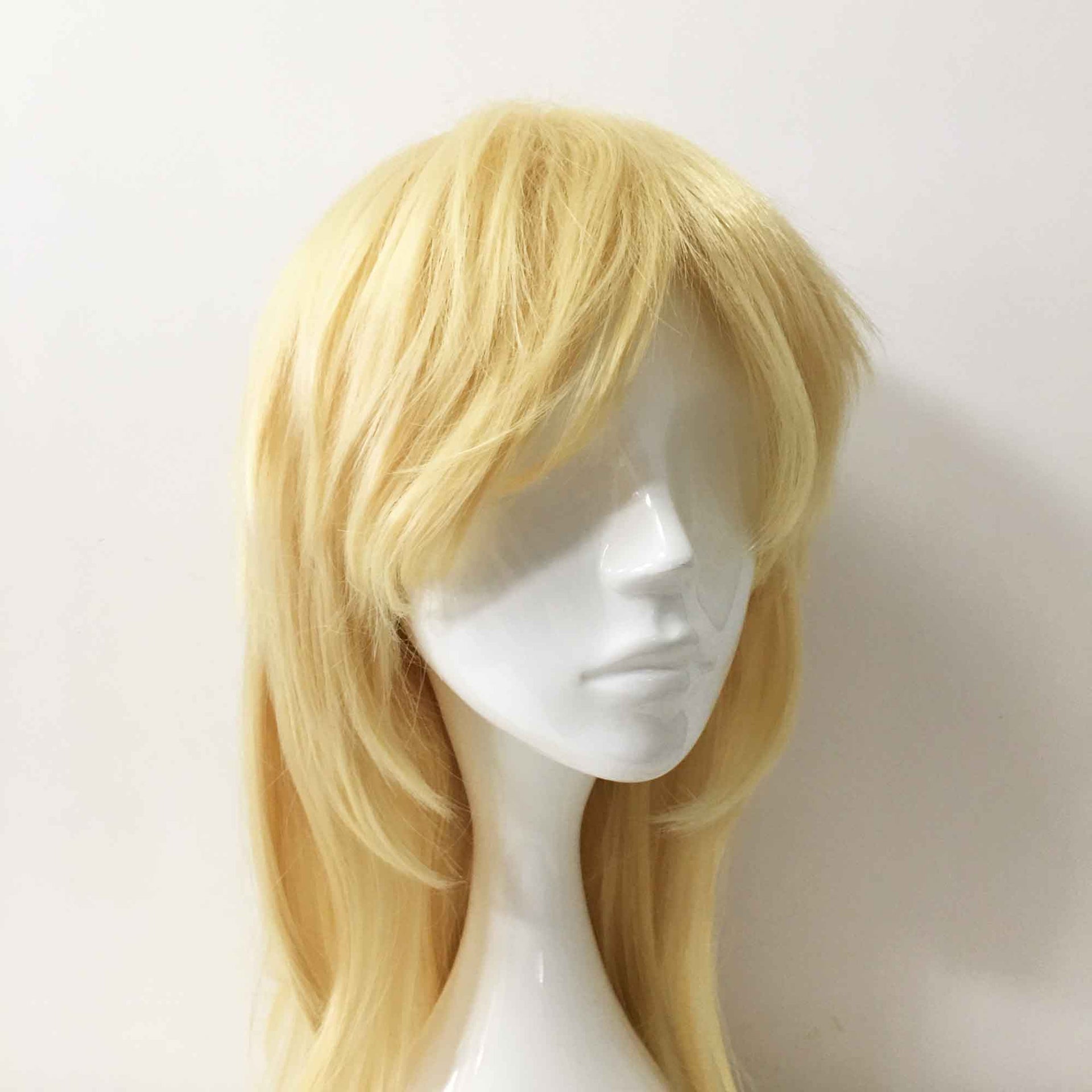 nevermindyrhead Men Blonde Long Straight Layered Fringe Bangs Mullet Cosplay Wig