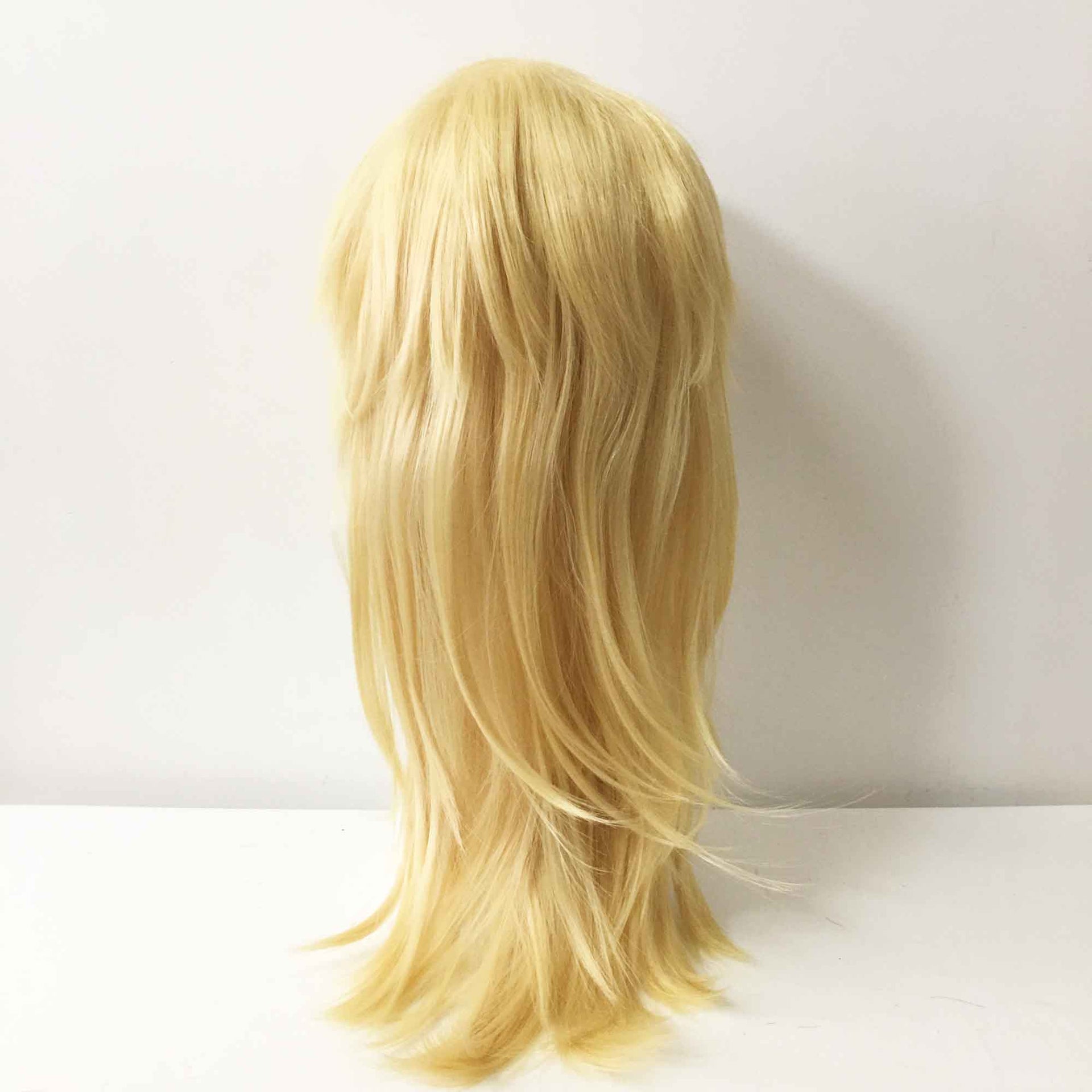 nevermindyrhead Men Blonde Long Straight Layered Fringe Bangs Mullet Cosplay Wig