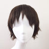 Men Dark Brown Short Straight Fringe Bangs Cosplay Wig
