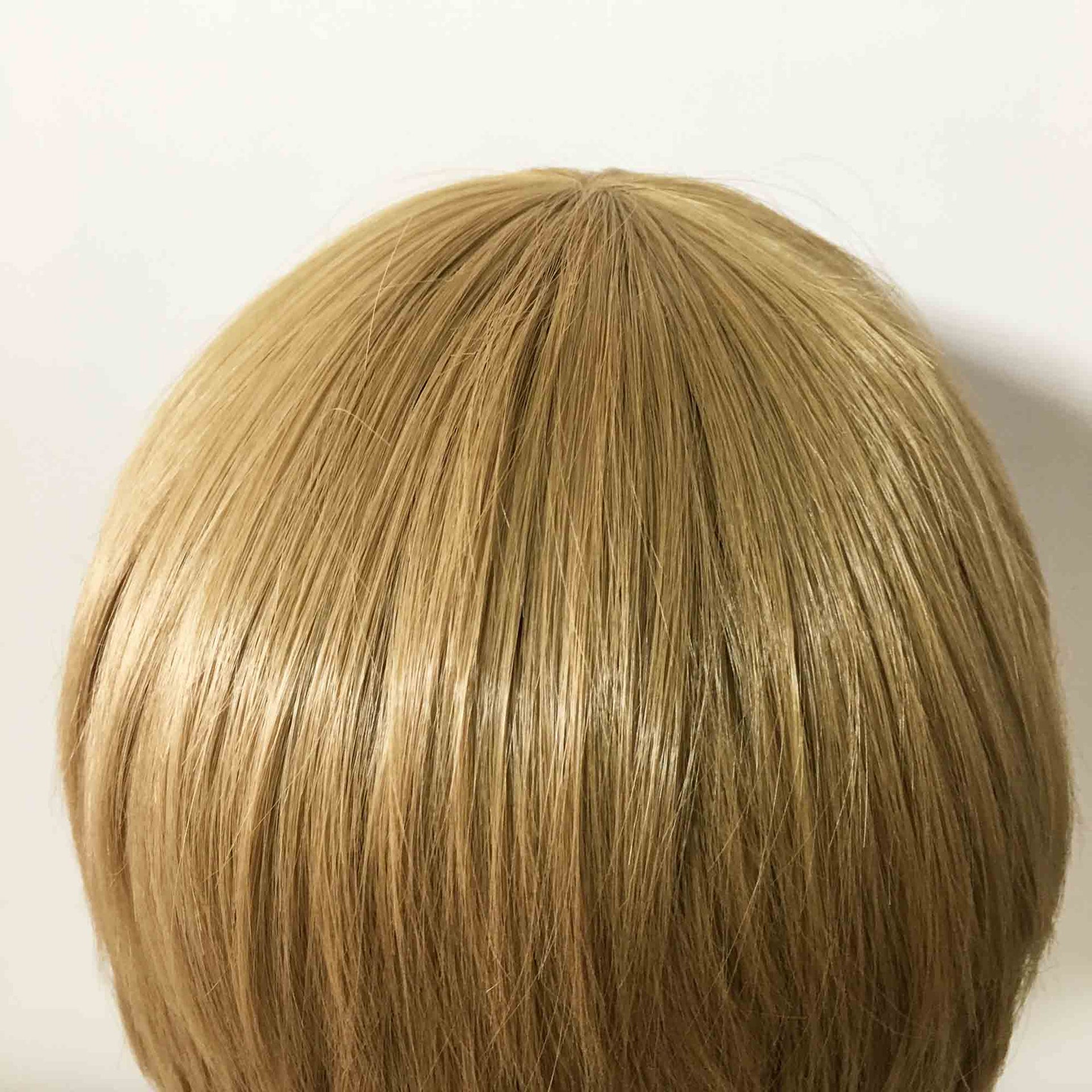 nevermindyrhead Men Light Brown Short Straight Hair Very Long Bangs Cosplay Wig