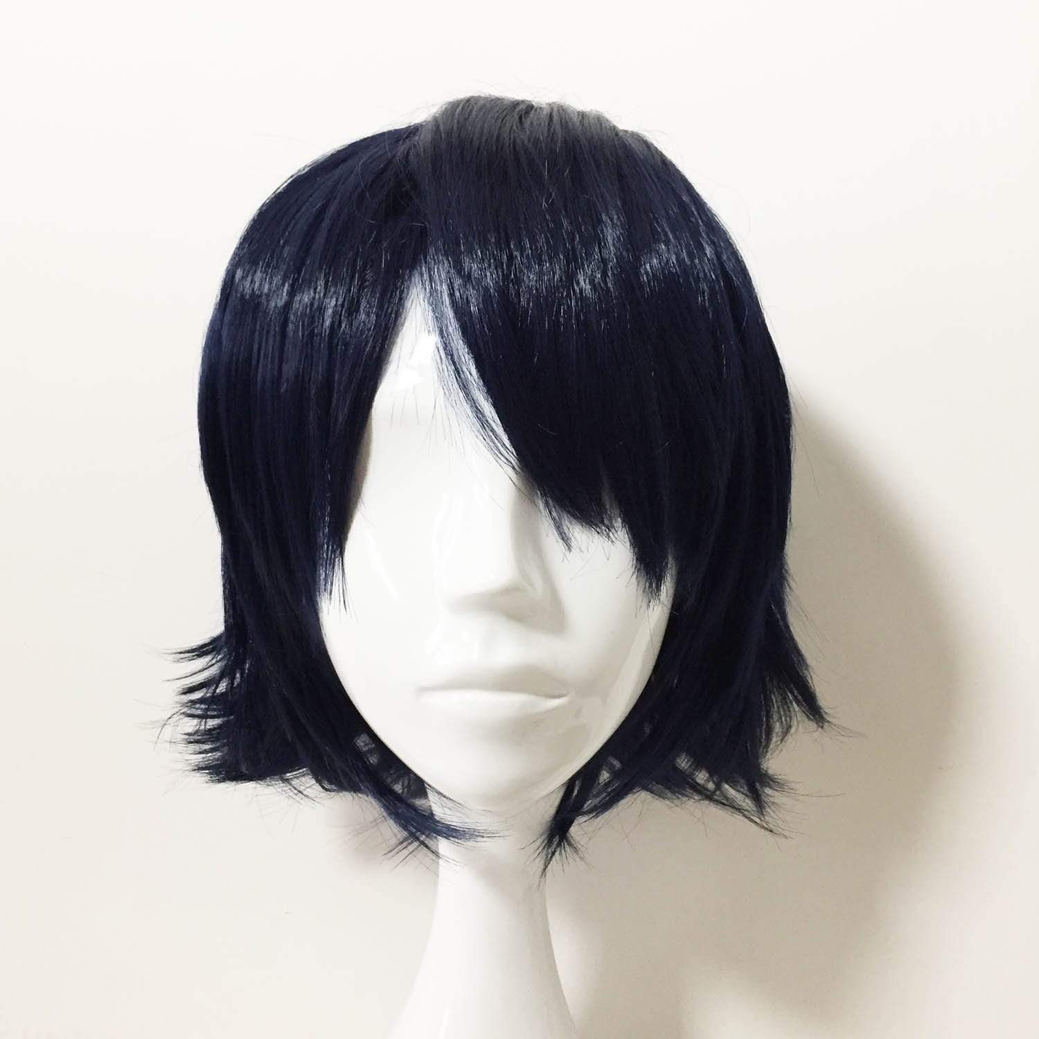 nevermindyrhead Men Navy Short Straight Fringe Bangs Flick Out Cosplay Wig