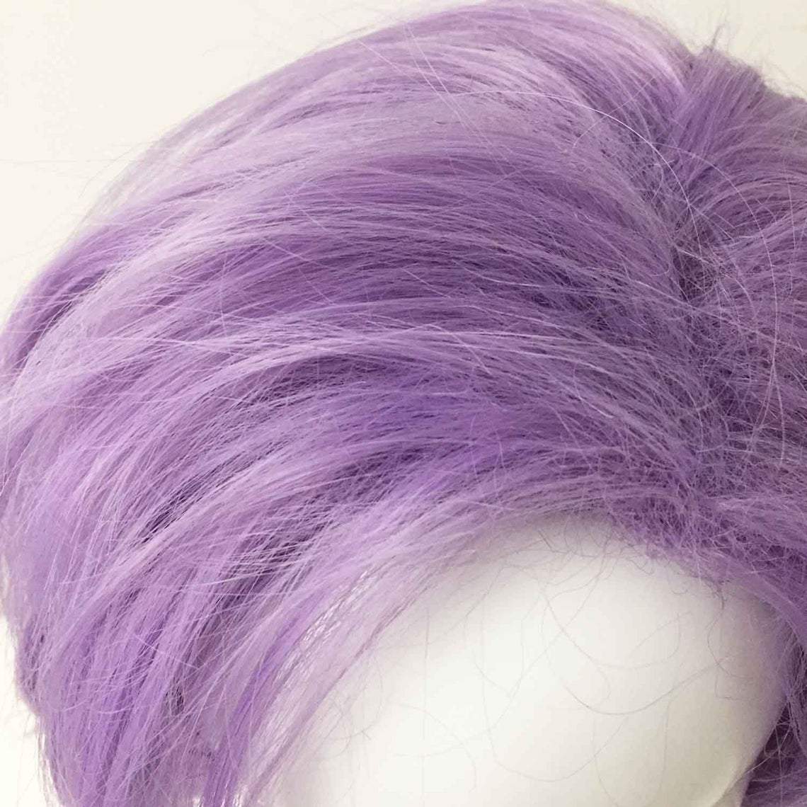 Purple Side Part Men Pastel Purple Short Straight Side Part Cosplay Wig ...