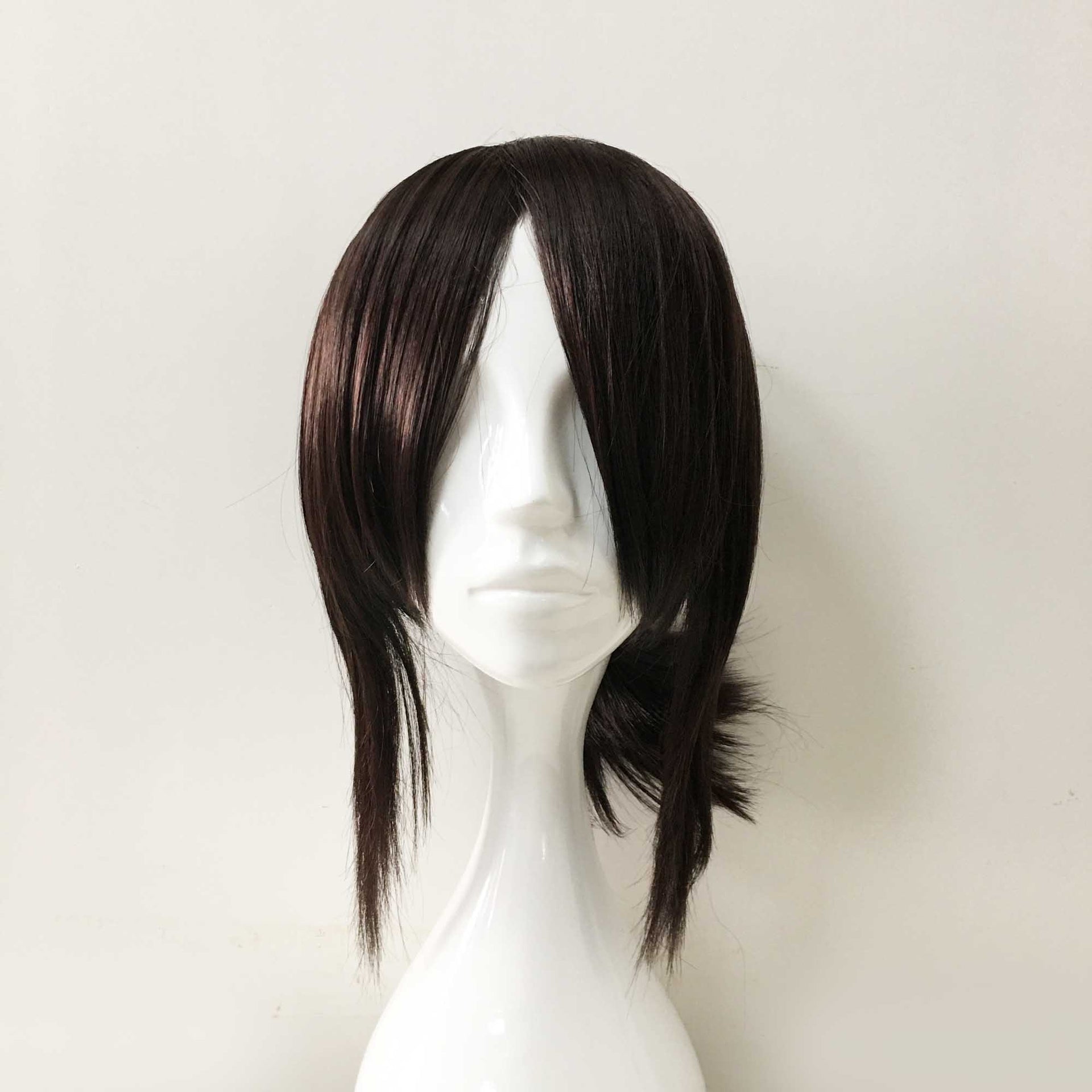 nevermindyrhead Men Unisex Dark Brown Long Straight Middle Part Sideburns Cosplay Wig