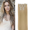 Women 24 Inches Long Straight Full Head 6 Separate Pieces Clip In Synthetic Hair Extensions