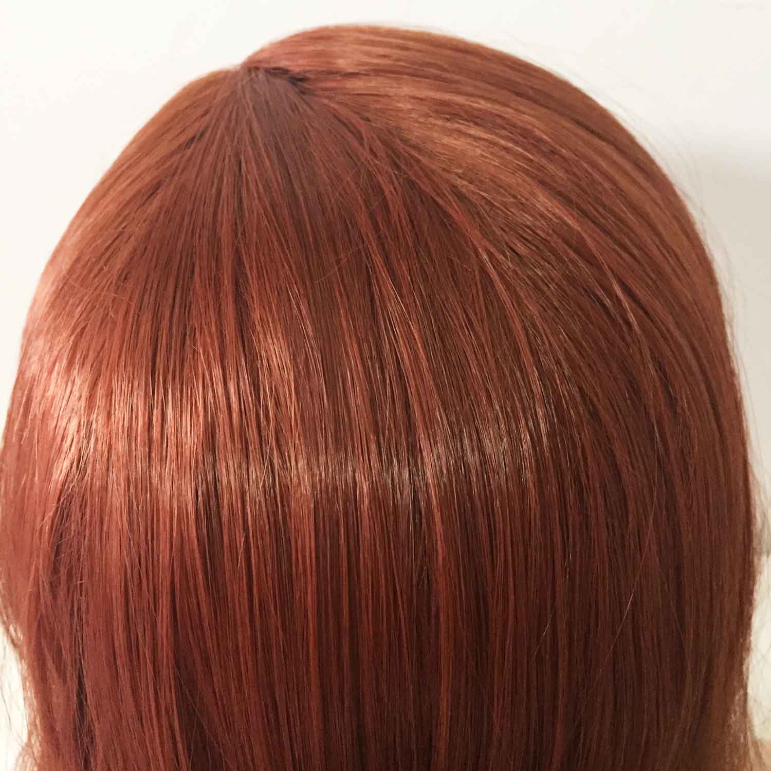 nevermindyrhead Women Auburn Red Brown Long Wavy Side Part Layered Wig