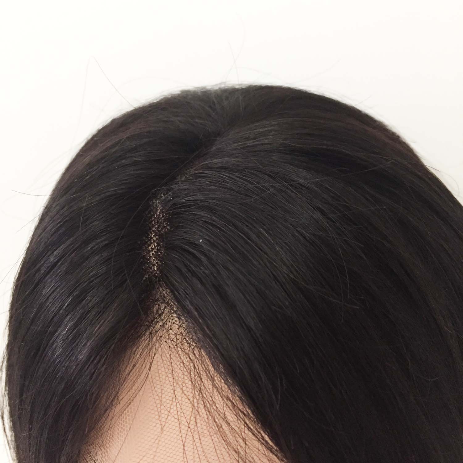 nevermindyrhead Women Black Human Hair Lace Front Short Straight Bob Side Part Wig