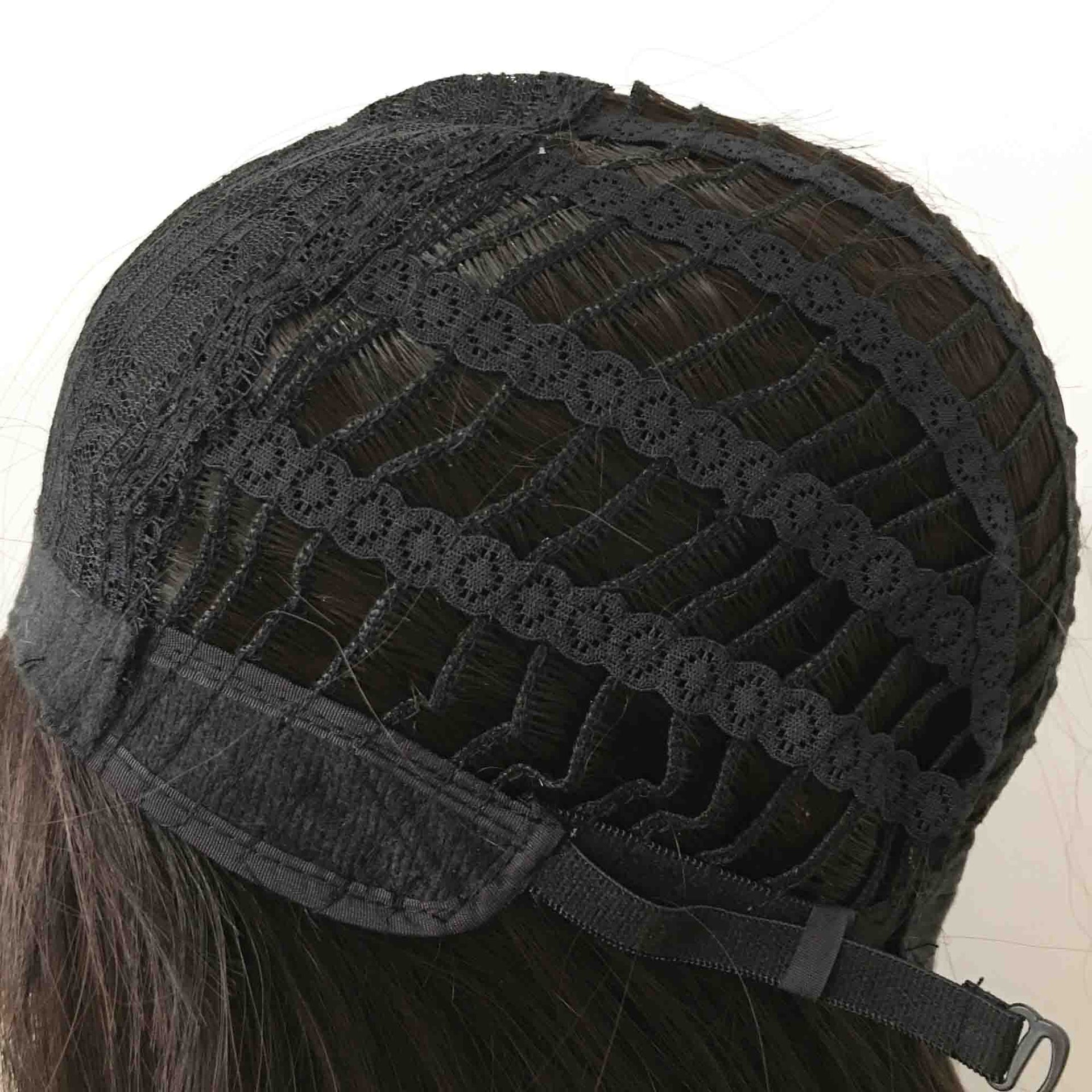 nevermindyrhead Women Black Long Straight Fringe Bangs Wig