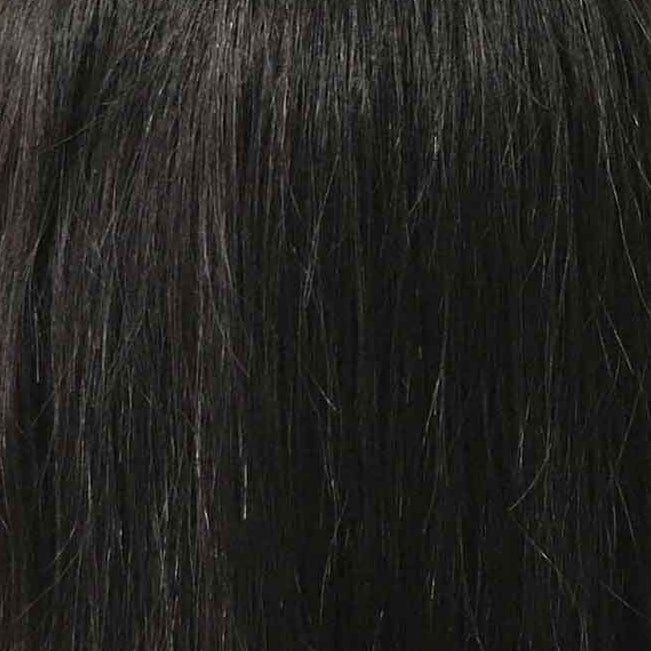 nevermindyrhead Women Black Real Human Hair Medium Length Straight Bob Fringe Bangs Wig Black