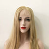 Women Blonde Lace Front Long Straight Side Part Wig