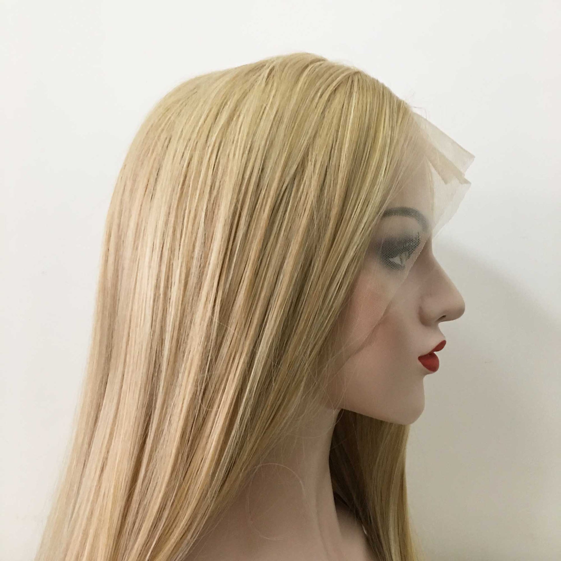 nevermindyrhead Women Blonde Lace Front 13X6 Long Straight Side Part Wig