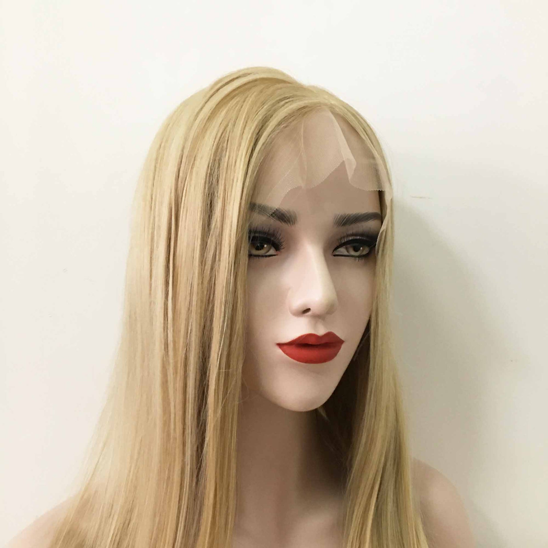 nevermindyrhead Women Blonde Lace Front 13X6 Long Straight Side Part Wig