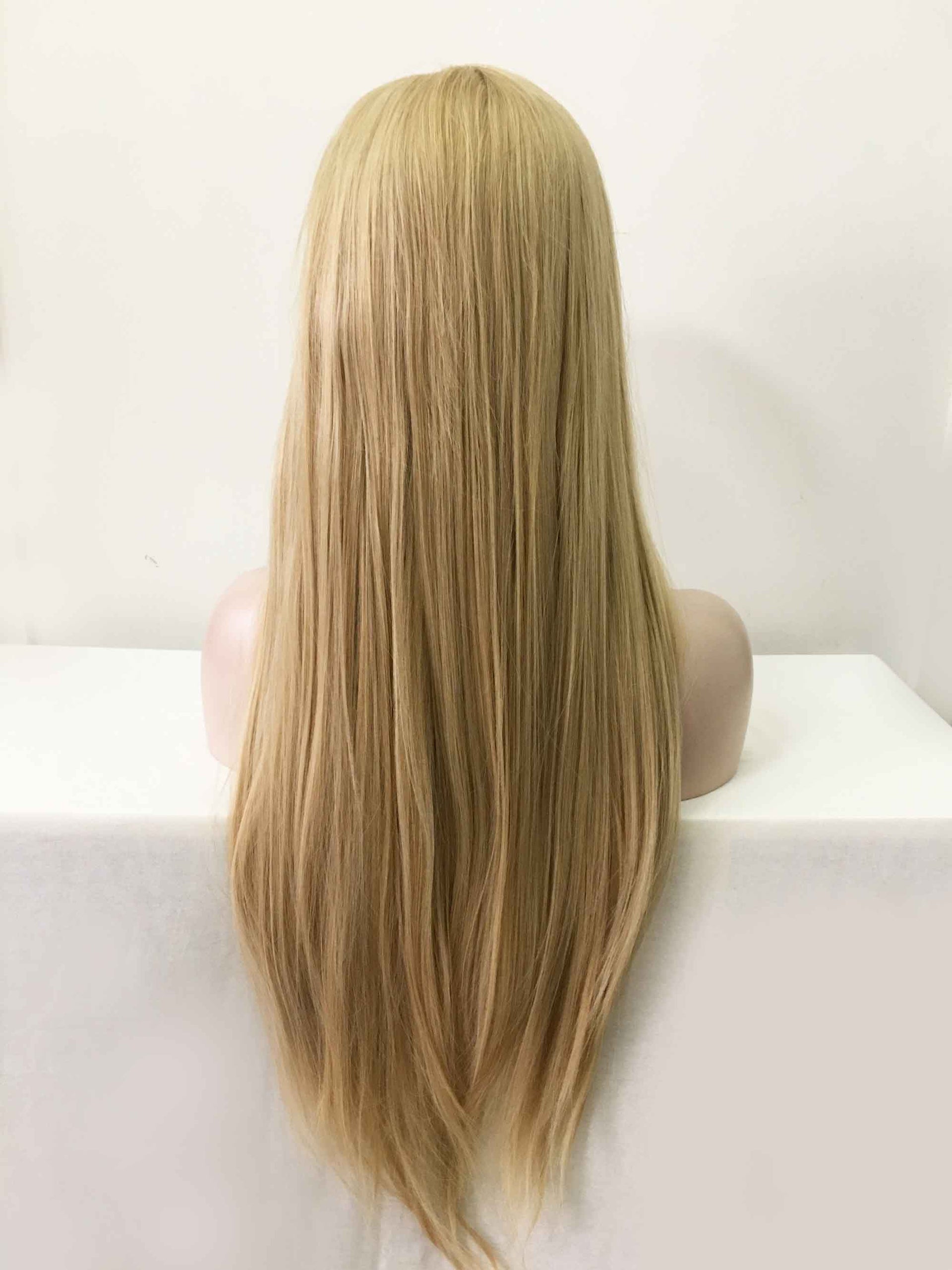 nevermindyrhead Women Blonde Lace Front 13X6 Long Straight Side Part Wig