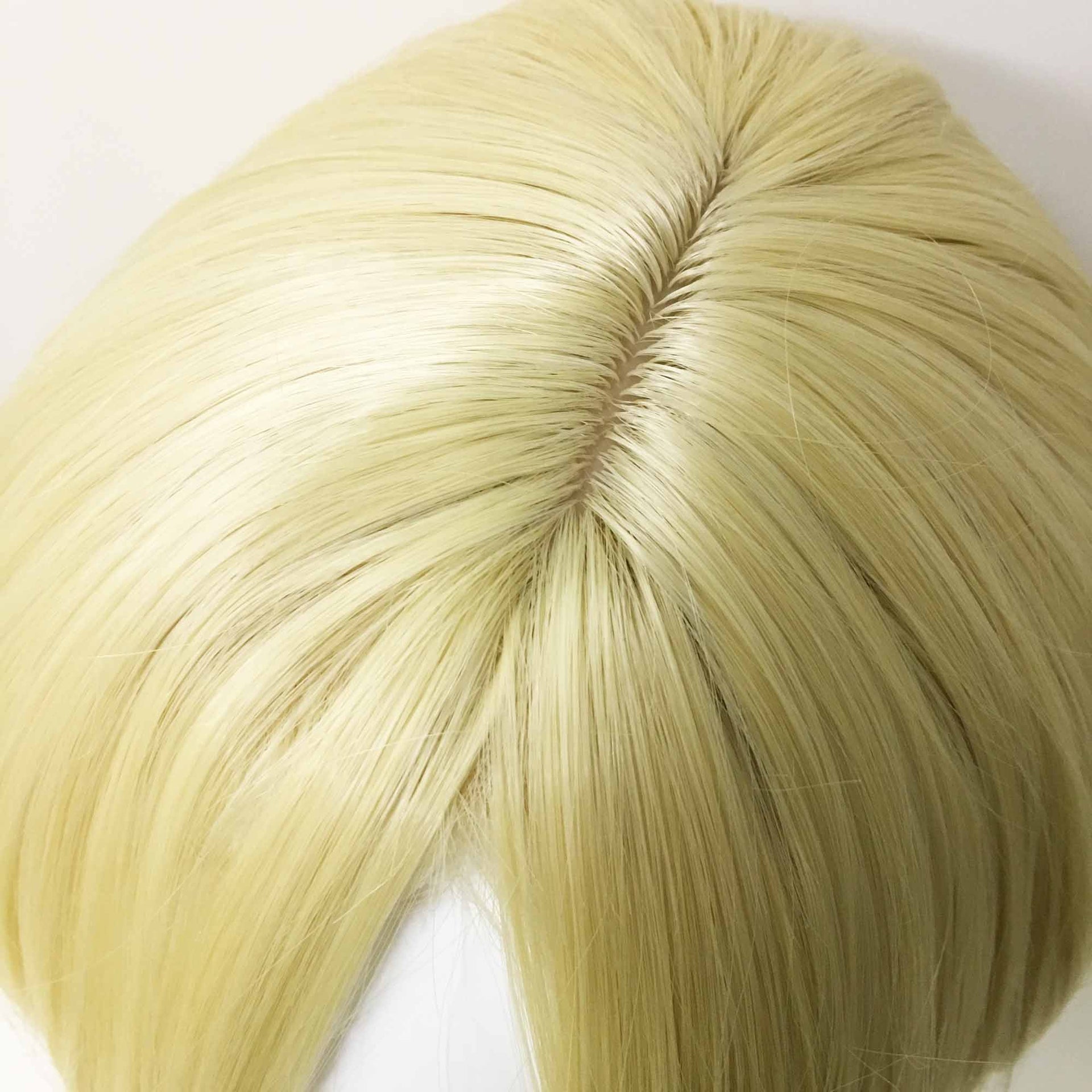 nevermindyrhead Women Blonde Short Straight Side Swept Bangs Bob Cosplay Wig