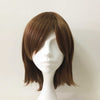 Women Brown Short Straight Fringe Bangs Cosplay Wig