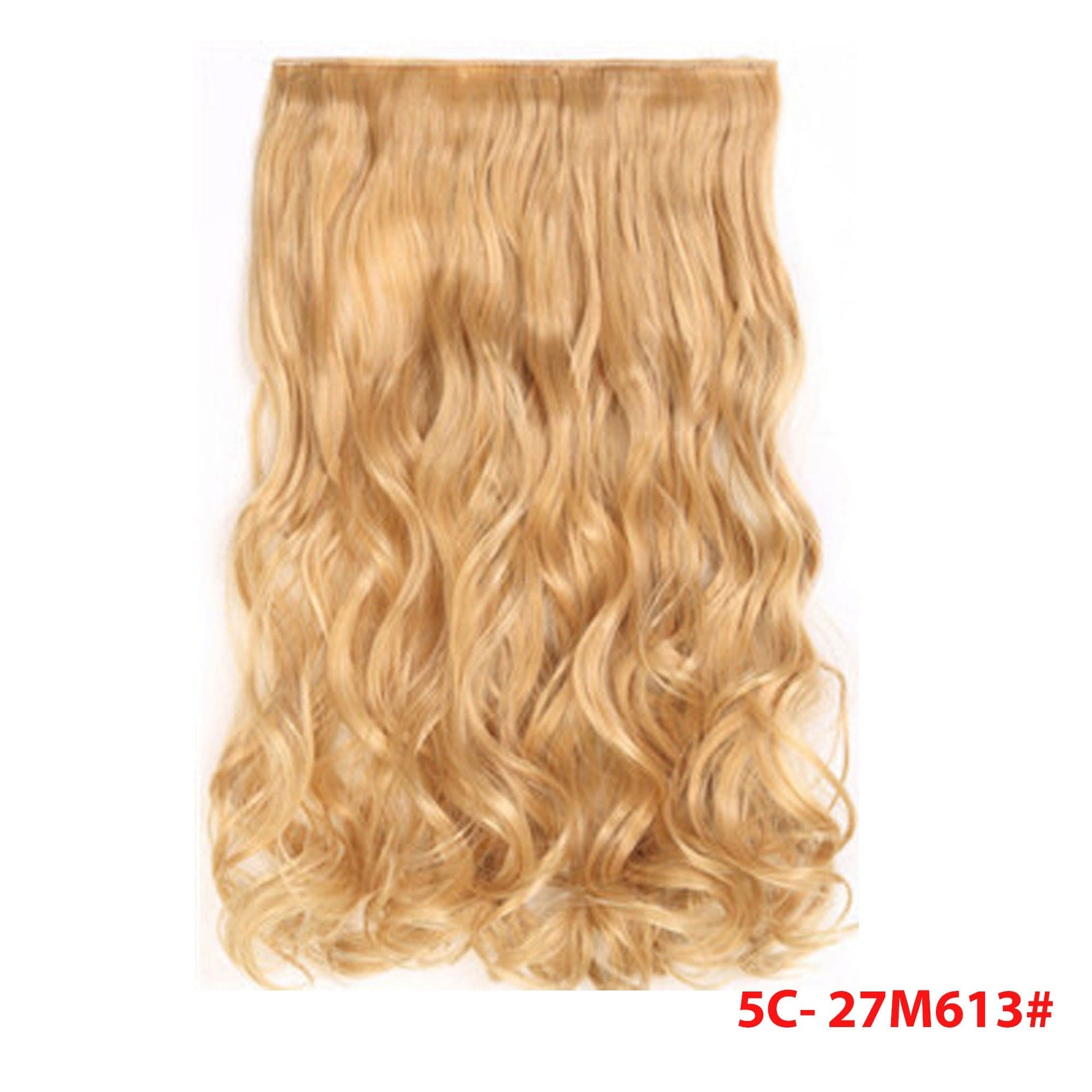 nevermindyrhead Women Clip In 3/4 Full Head Long Curly Synthetic Hair Extensions 5 Clips 24