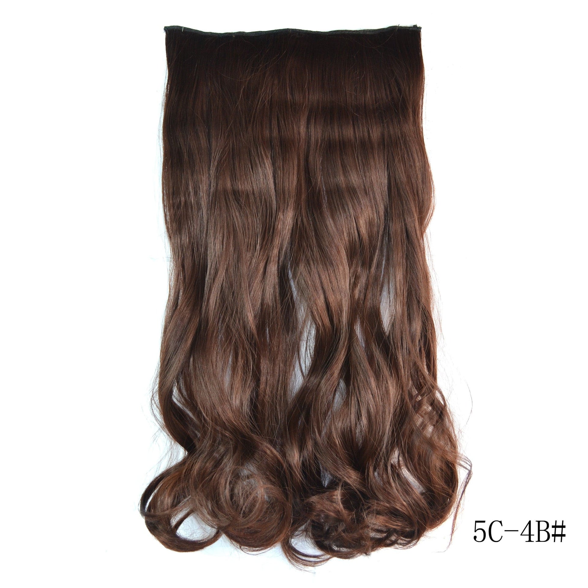 nevermindyrhead Women Clip In 3/4 Full Head Long Curly Synthetic Hair Extensions 5 Clips 24