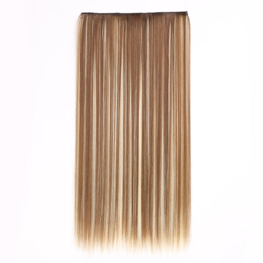 nevermindyrhead Women Clip In 3/4 Full Head Long Straight Synthetic Hair Extensions 5 Clips 24