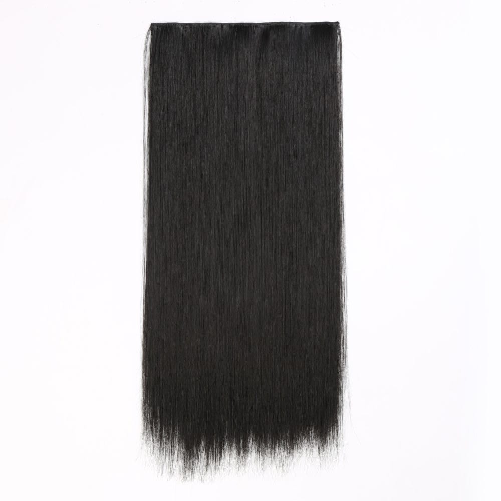 nevermindyrhead Women Clip In 3/4 Full Head Long Straight Synthetic Hair Extensions 5 Clips 24