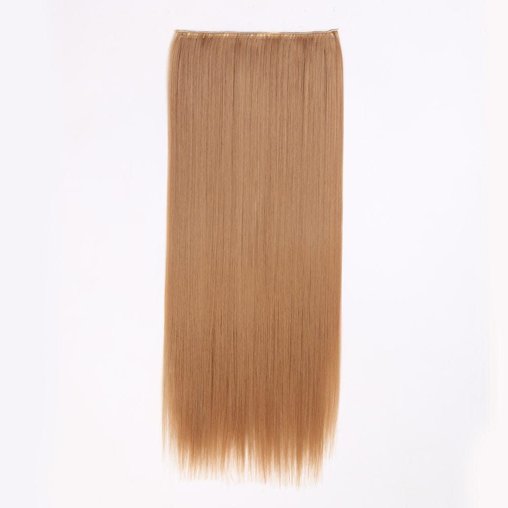 nevermindyrhead Women Clip In 3/4 Full Head Long Straight Synthetic Hair Extensions 5 Clips 24