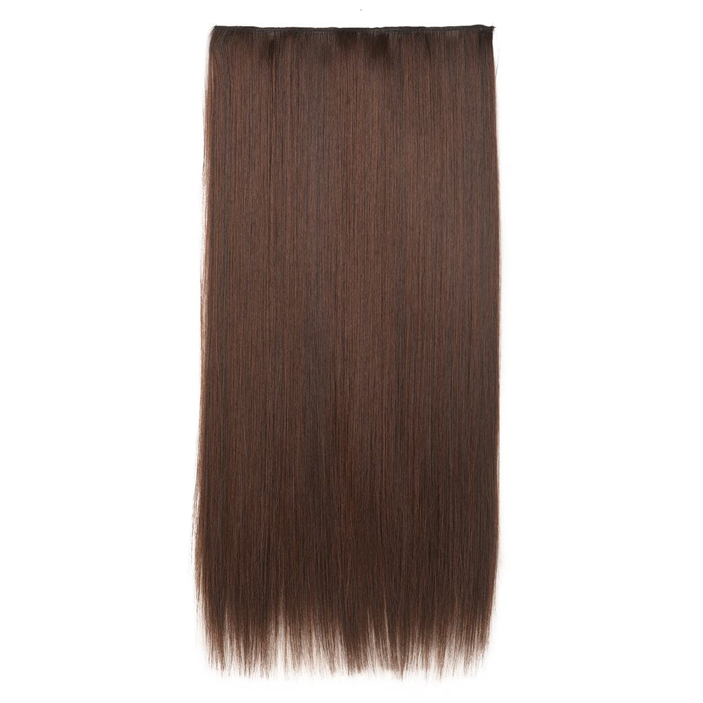 nevermindyrhead Women Clip In 3/4 Full Head Long Straight Synthetic Hair Extensions 5 Clips 24