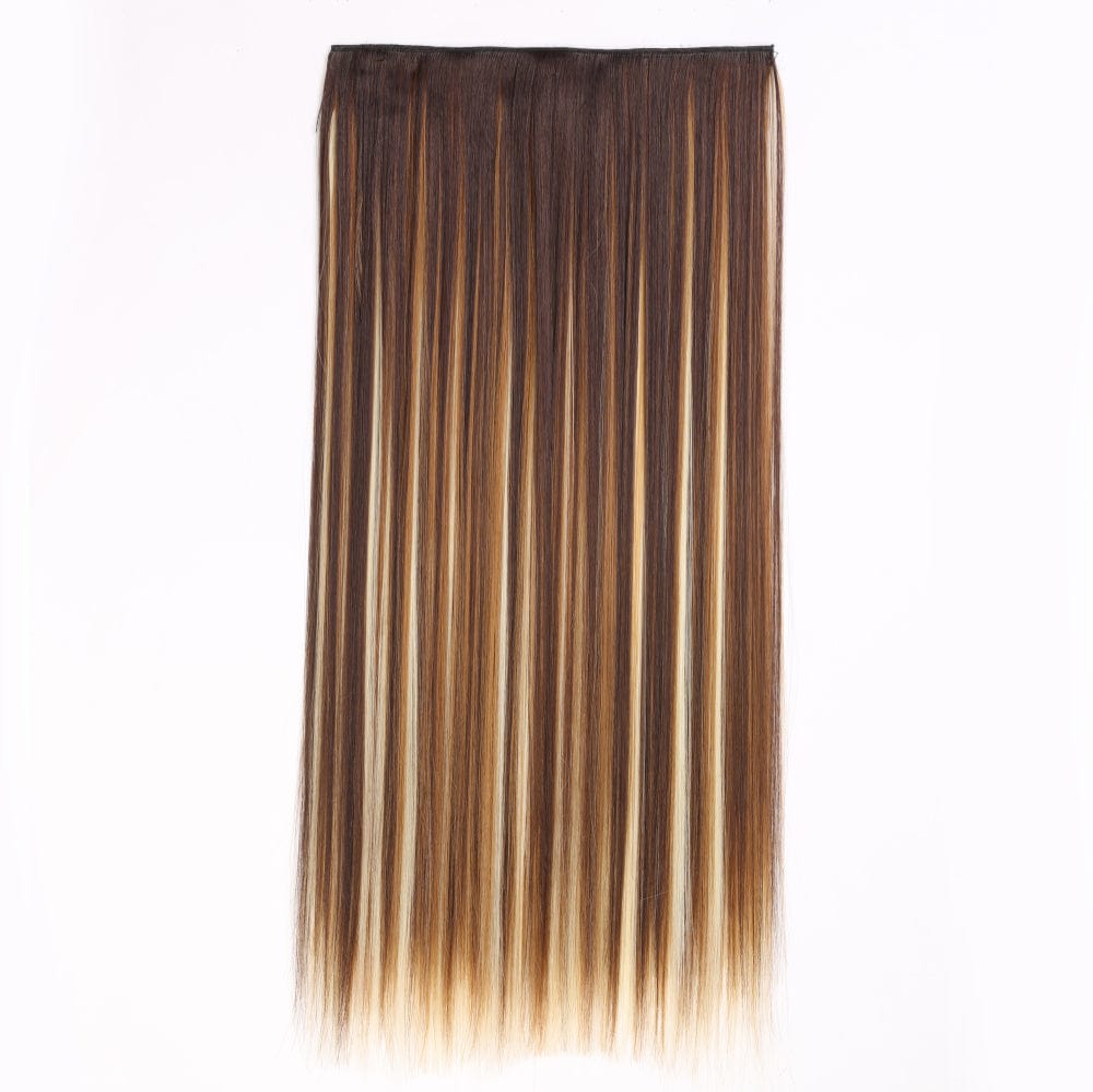 nevermindyrhead Women Clip In 3/4 Full Head Long Straight Synthetic Hair Extensions 5 Clips 24