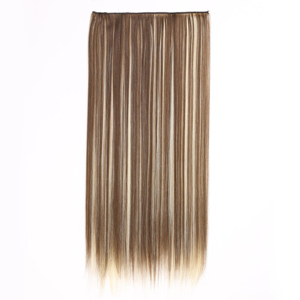 nevermindyrhead Women Clip In 3/4 Full Head Long Straight Synthetic Hair Extensions 5 Clips 24