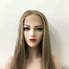 Women Dark Ash Blonde Lace Front Long Straight Middle Part Wig