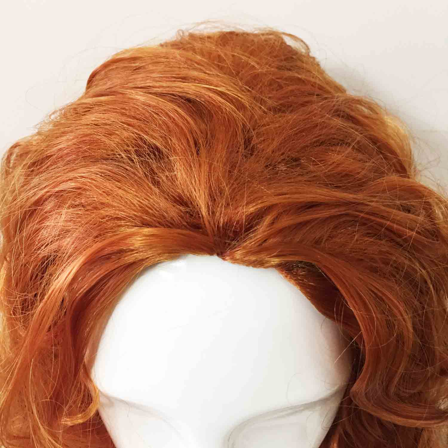 nevermindyrhead Women Ginger Brown Long Curly Slicked Back Cosplay Wig