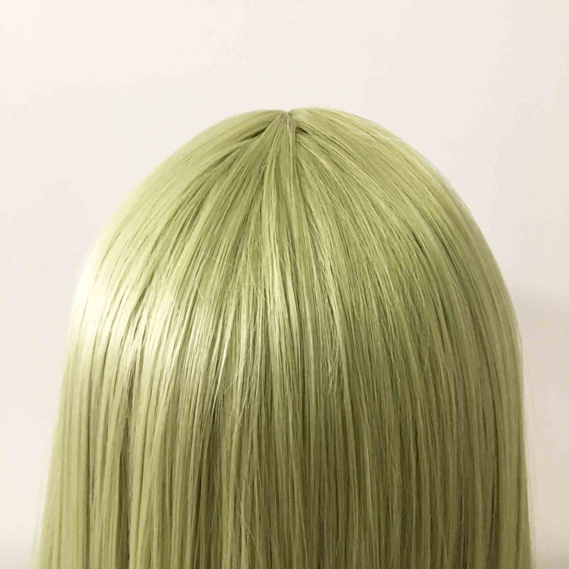 nevermindyrhead Women Green Long Straight Fringe Bangs Blunt End Wig