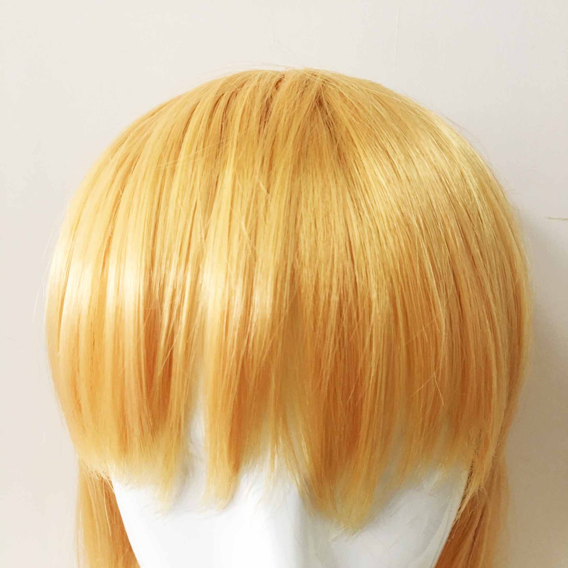 nevermindyrhead Women Light Orange Extra Long Straight Fringe Bangs Cosplay Wig