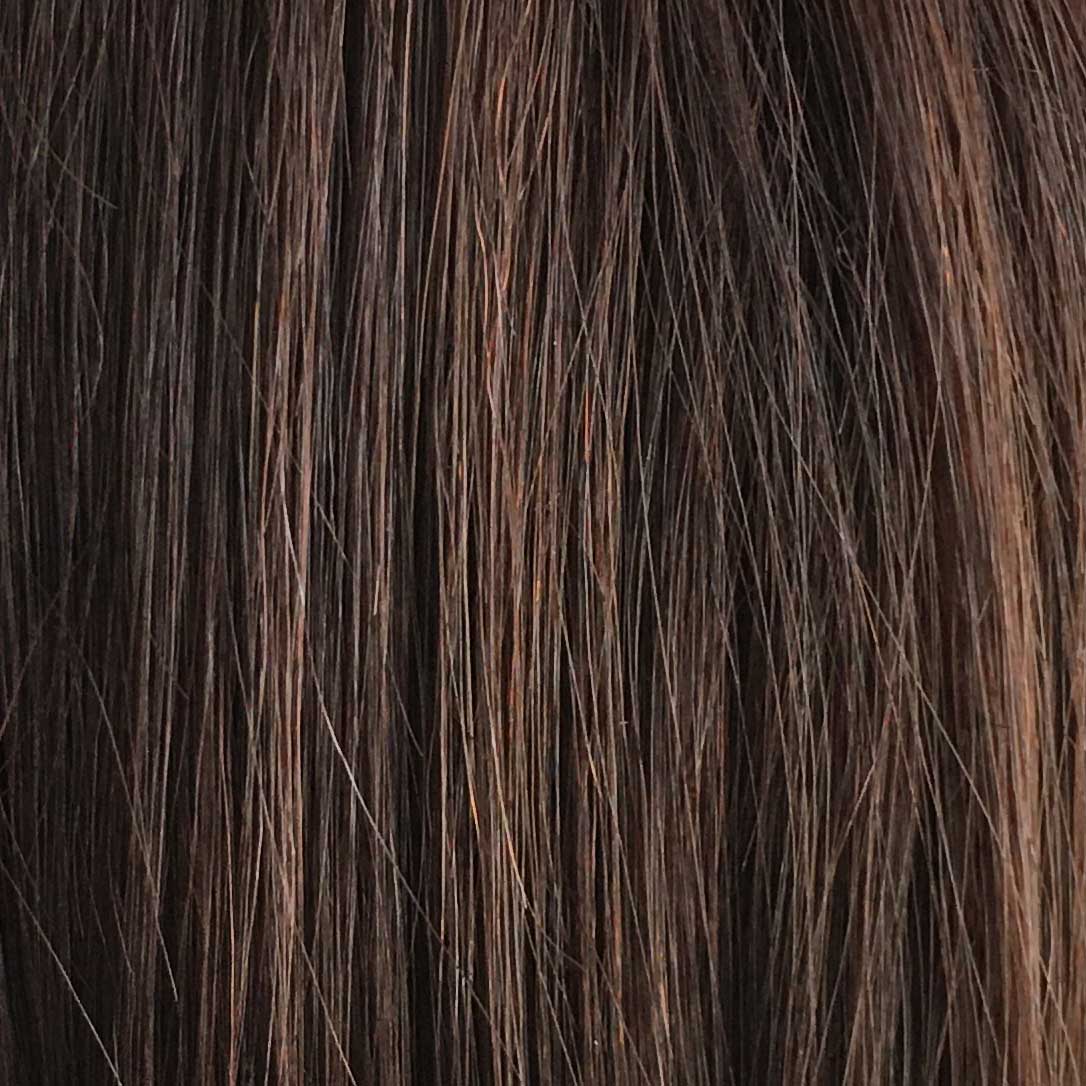 nevermindyrhead Women Very Dark Brown Human Hair Short Straight Bob Fringe Bangs Wig Dark Brown / Small (52-57cm)
